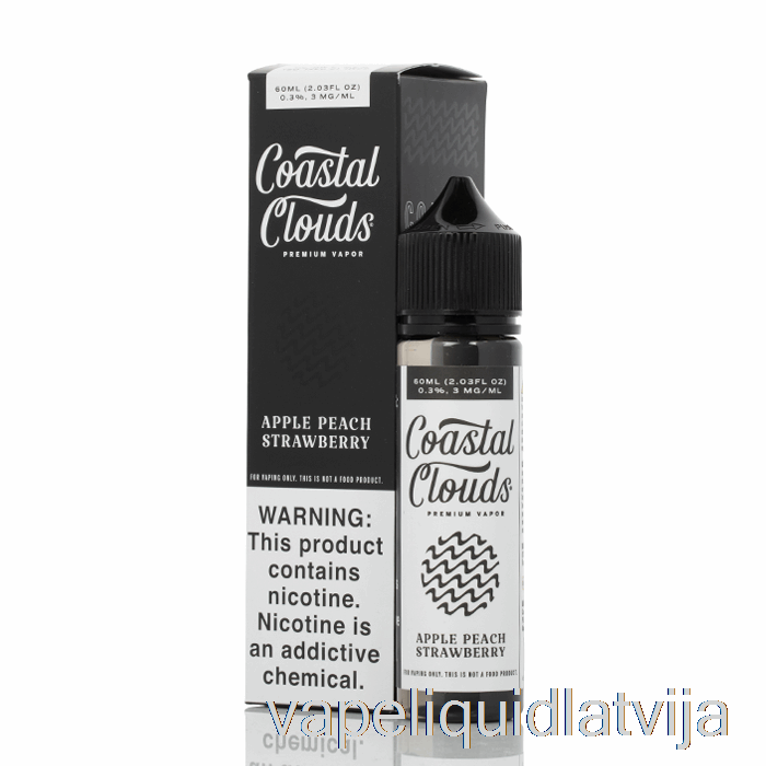 ābolu Persiku Zemeņu - Piekrastes Mākoņi Co. - 60 Ml 3 Mg Vape šķidruma